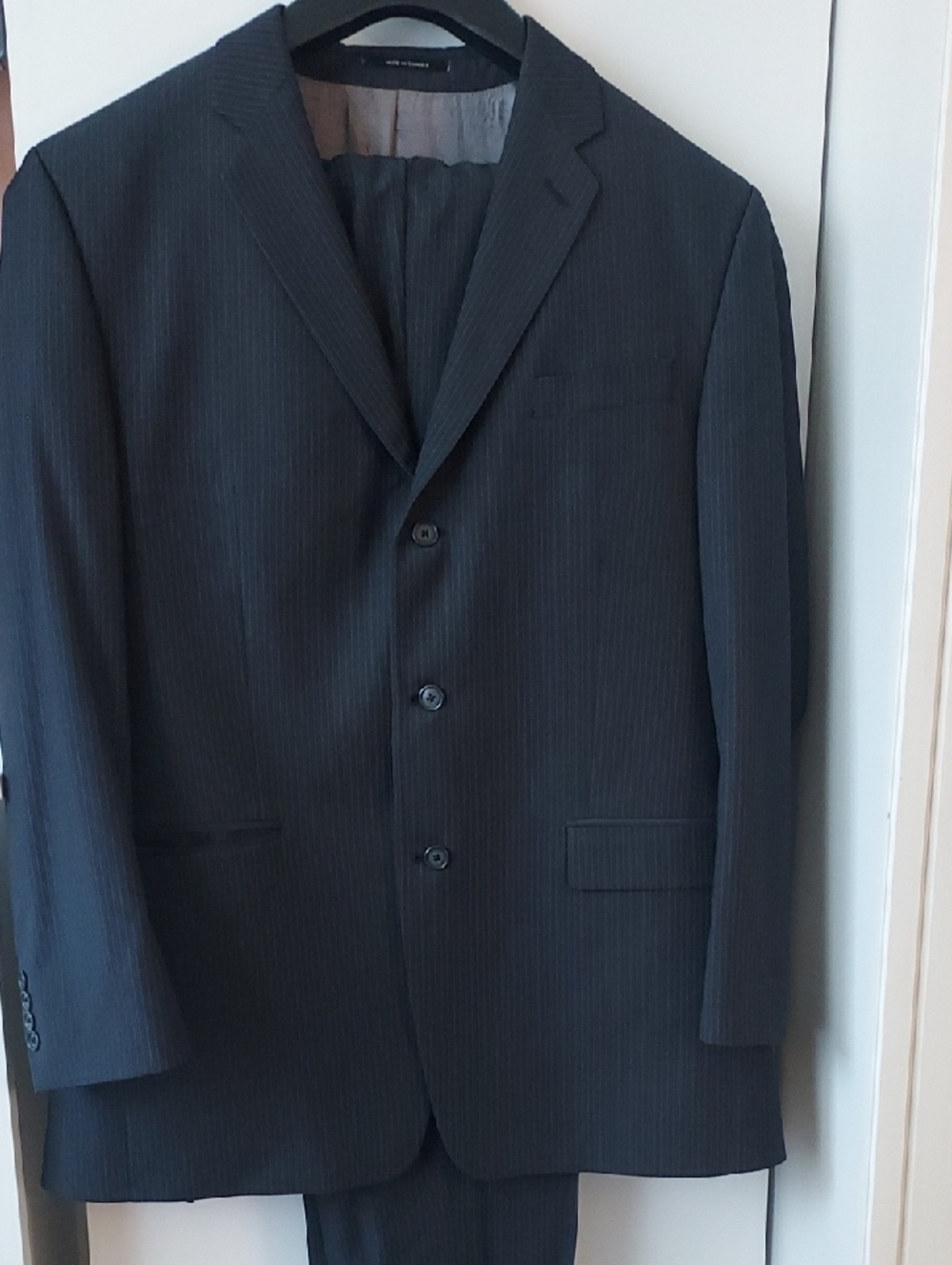 Calvin Klein Black Pinstripe Suit